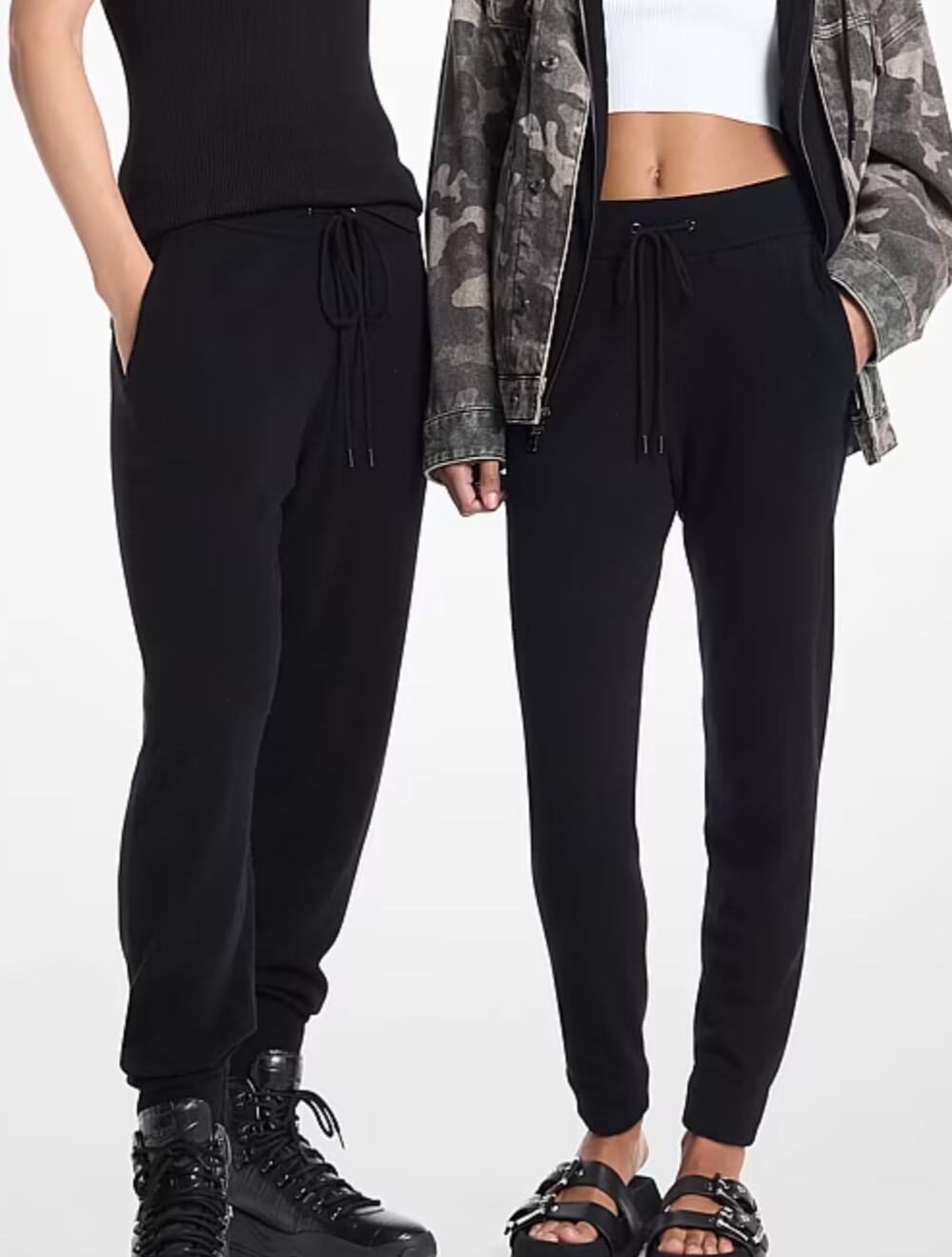 Michael Kors Women's Wool and Cashmere Blend Joggers Black Medium